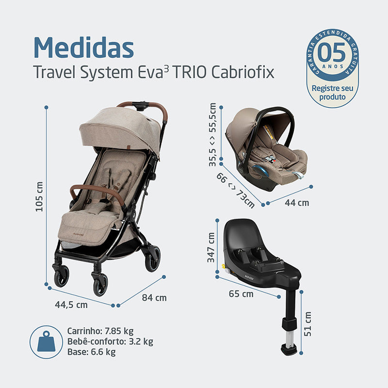 Ts Eva³ Luxe Trio Cabriofix Twillic T - Maxi Cosi