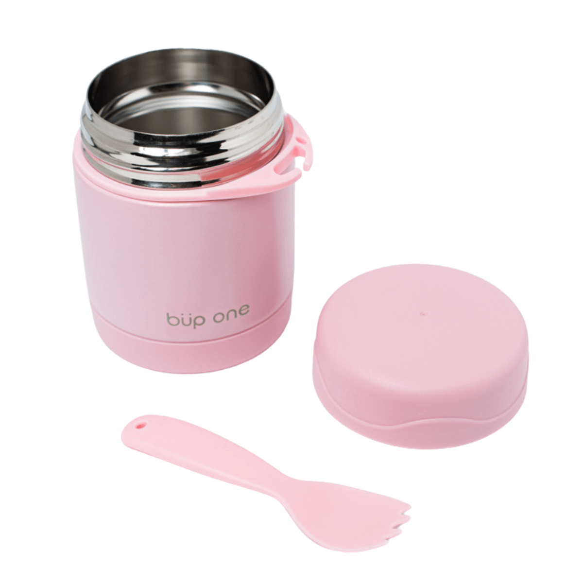 Pote Térmico com Talher 300ml Rosa - Bup Baby