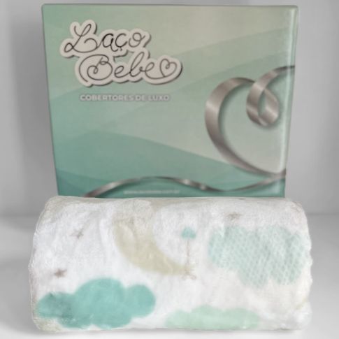 Cobertor Luxo Lua Zilu Verde - Laço Bebê