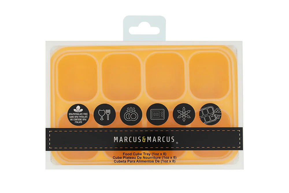 Forma para Congelar com 8 Cubos de 30ml Amarelo - Marcus e Marcus