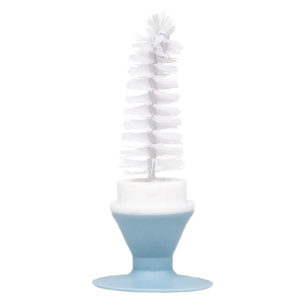 Escova para Mamadeira em Silicone Azul - Buba