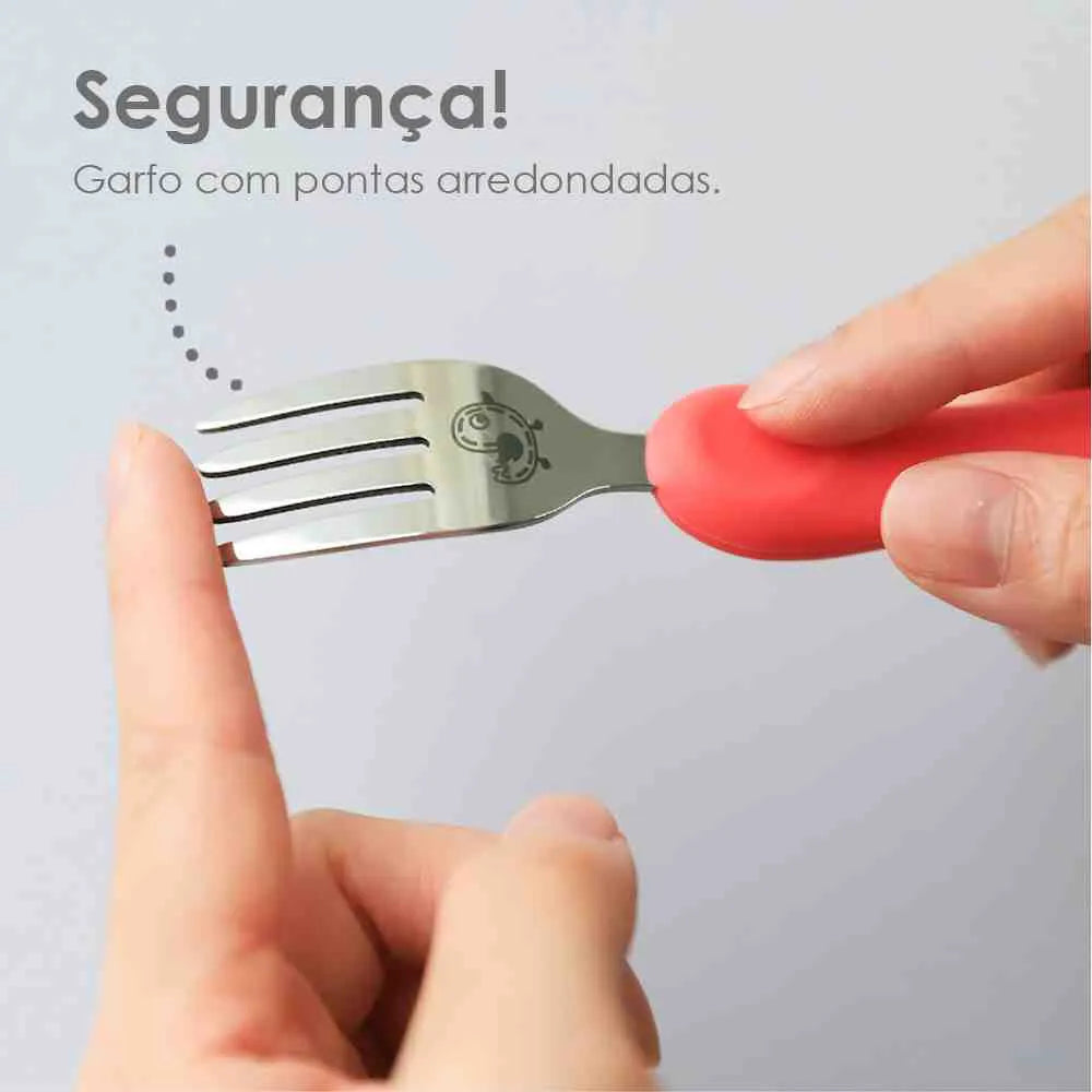 Jogo Anatômico Colher e Garfo com Inox Leão - Marcus e Marcus