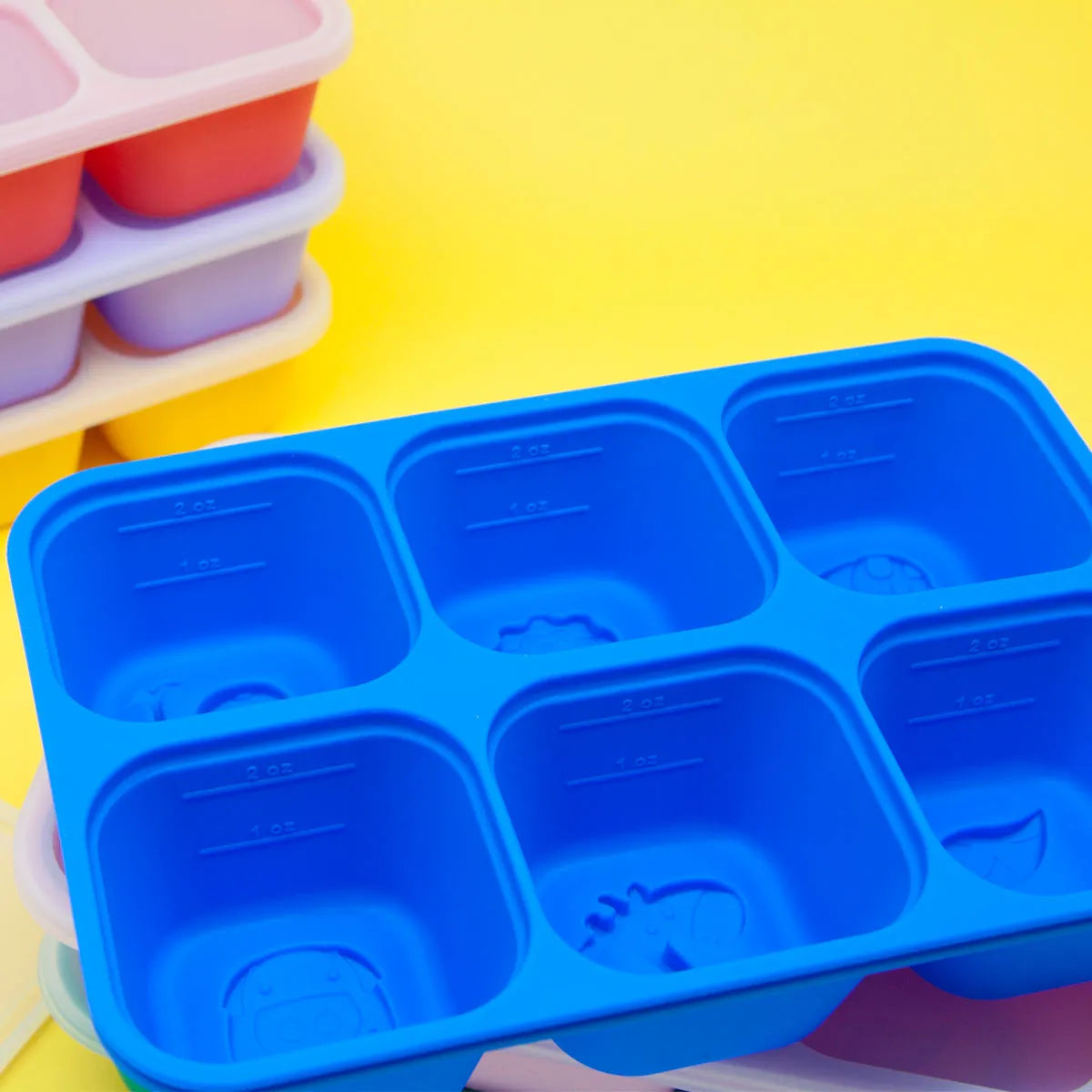 Forma para Congelar com 6 Cubos de 60ml Azul - Marcus e Marcus
