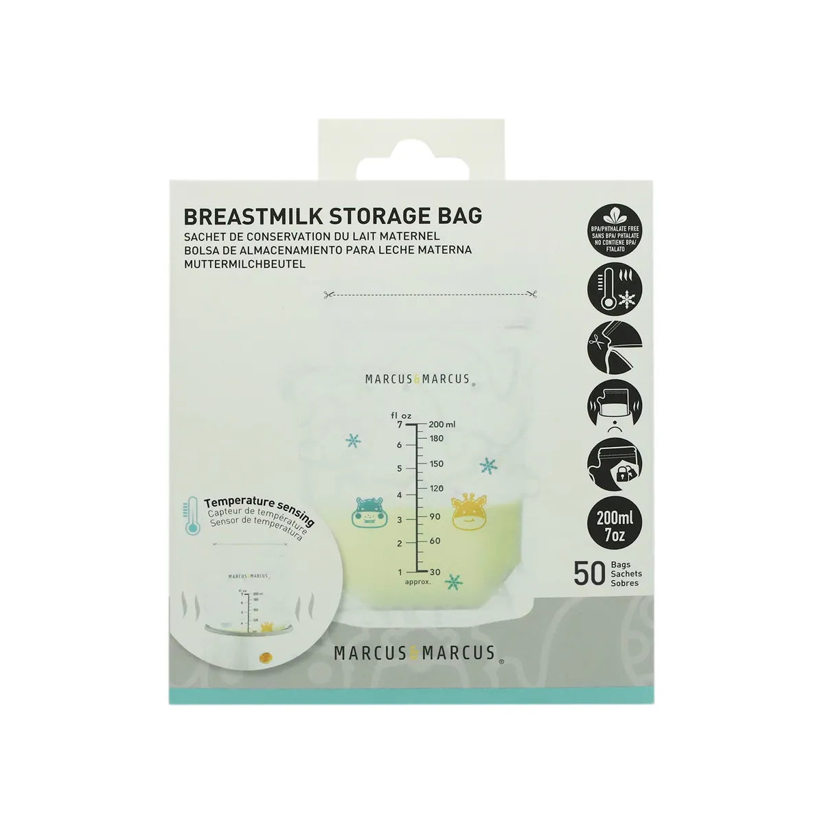 Bag Para Leite Materno Termossenssivel 200ml 50pcs
