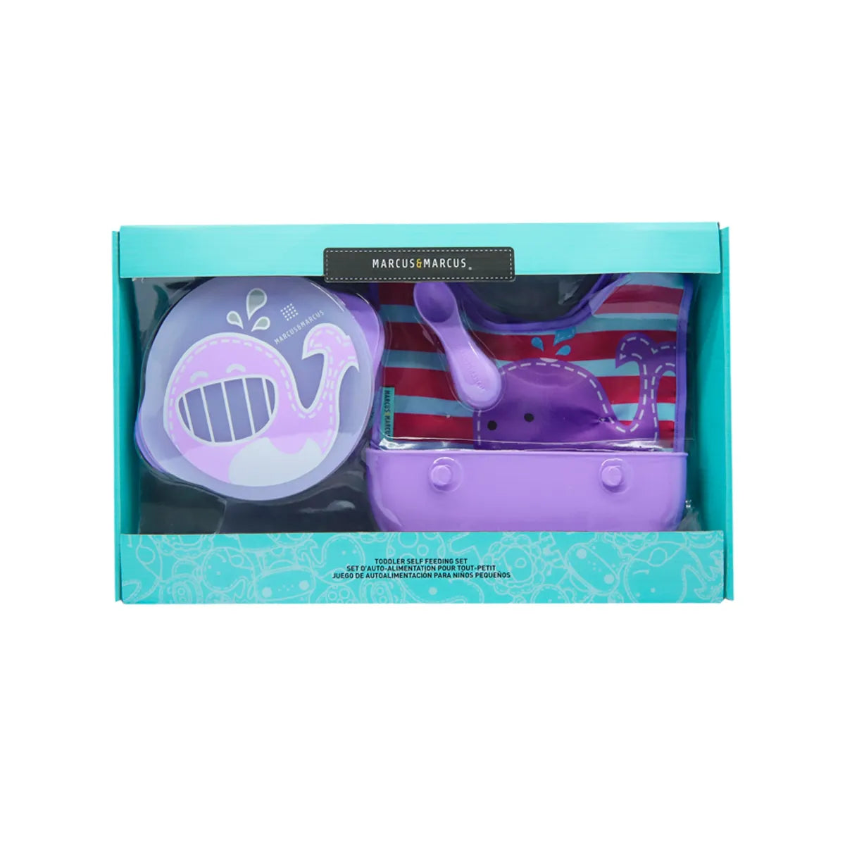 Kit Alimentação com Tigela, Babador e Colher Baleia Willo - Marcus E Marcus