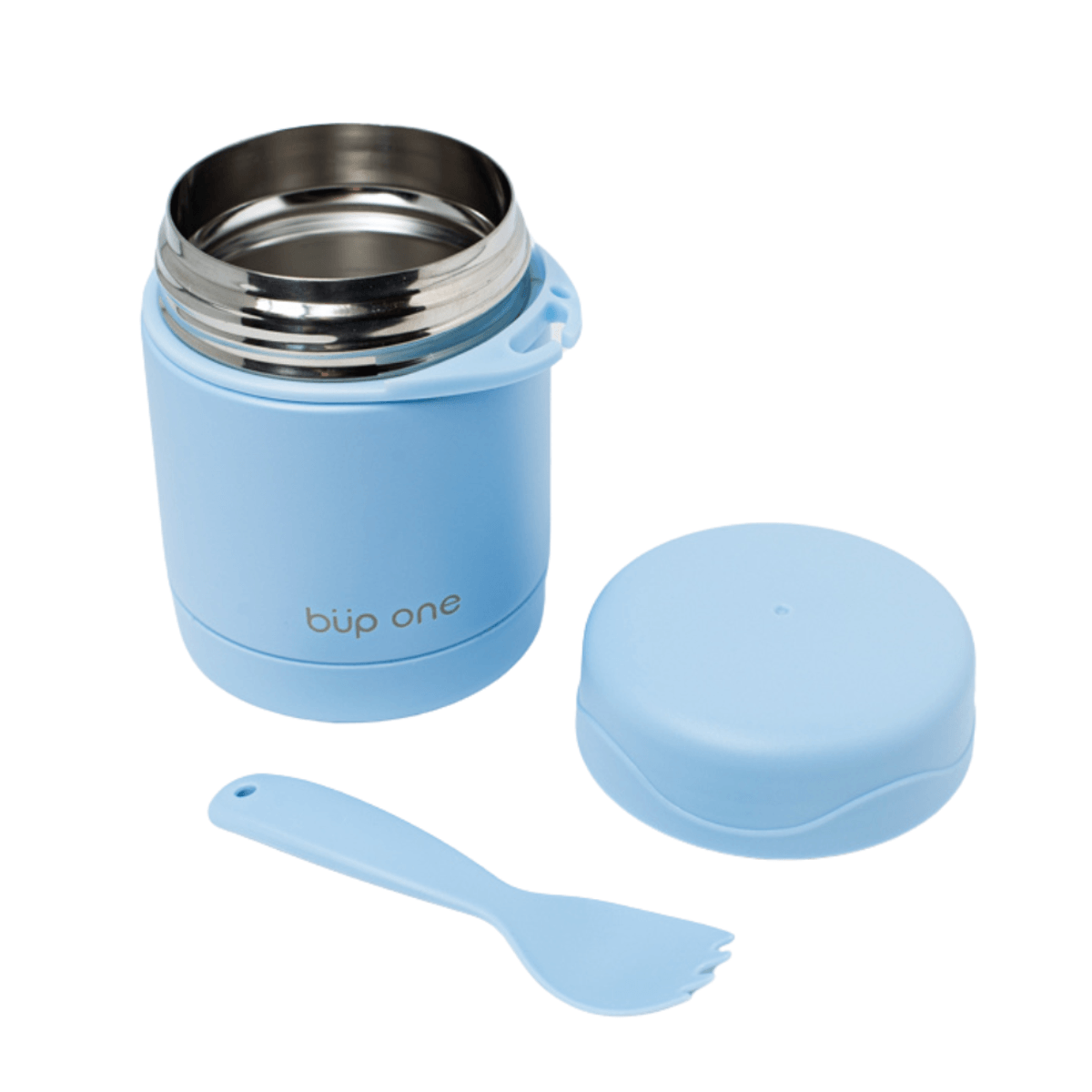 Pote Térmico com Talher 300ml Azul - Bup Baby