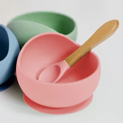 Bowl em Silicone com Ventosa Rosa - Buba