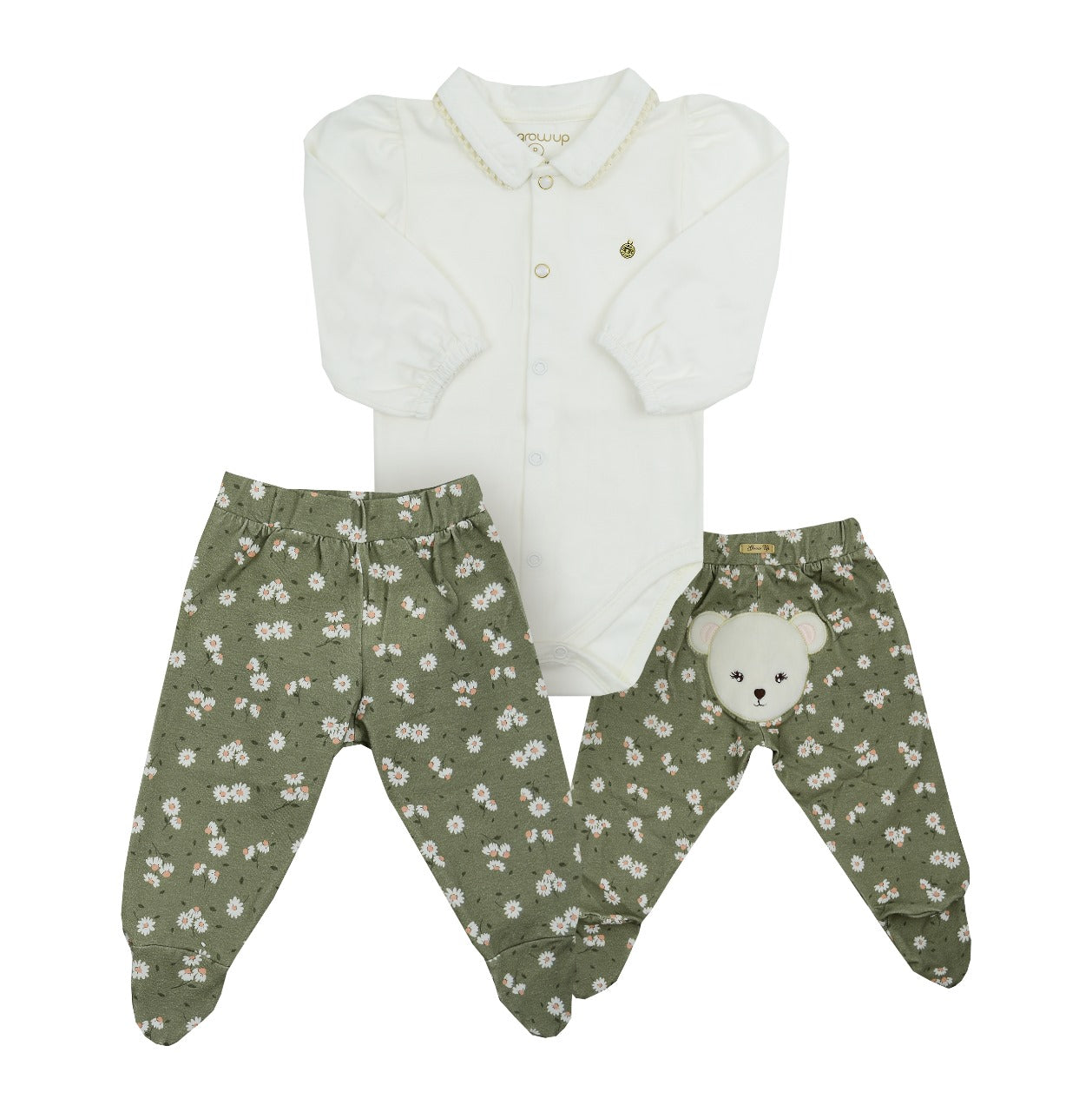 CONJUNTO PAGÃO MARGHERITA FIORE CREME - GROW UP