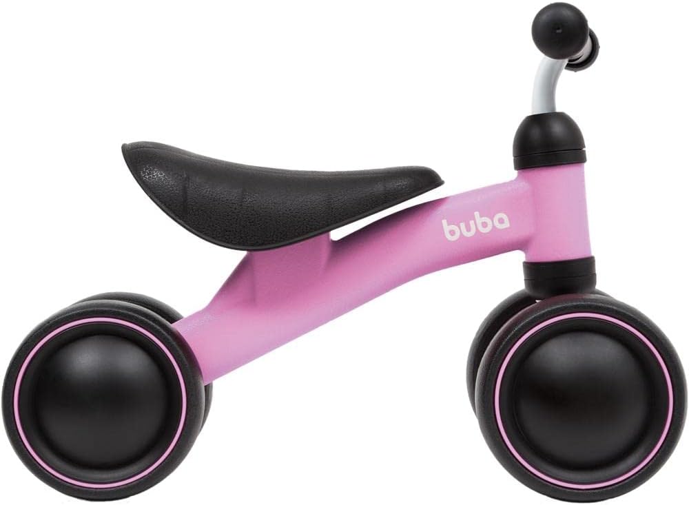Bicicleta De Equilíbrio 4 Rodas Rosa - Buba