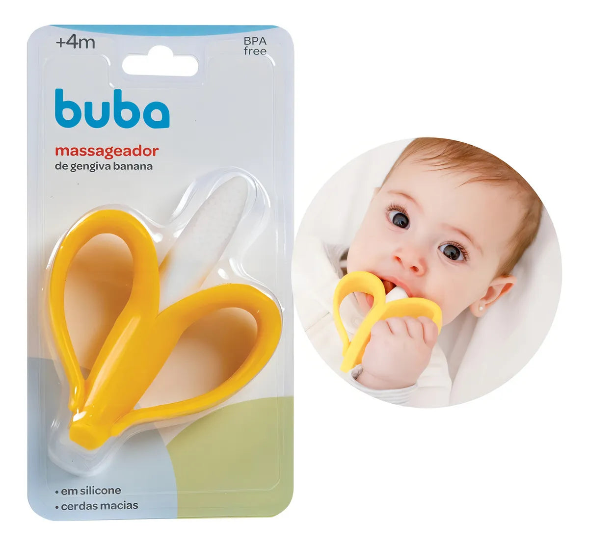 Massageador de Gengiva Banana - Buba