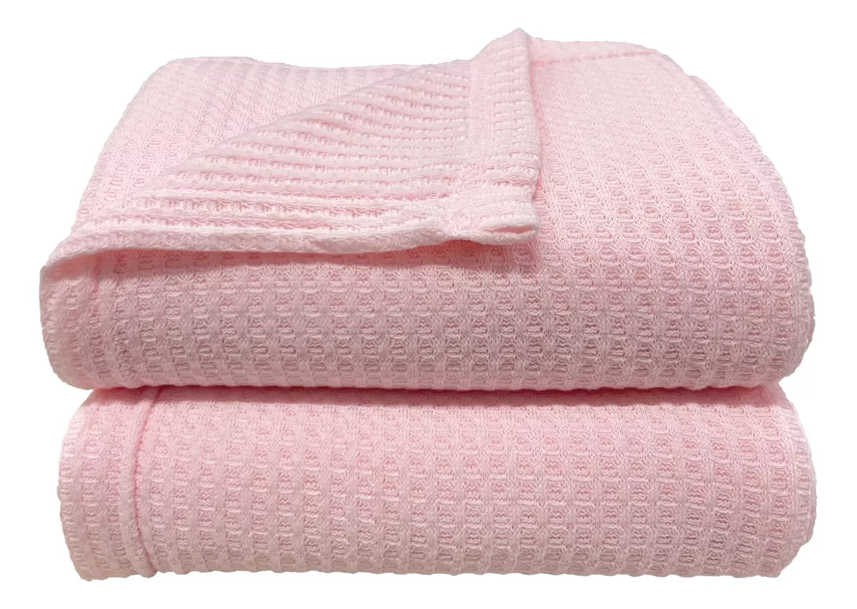 Manta Donna Termocelular Cubes Rosa Bebê - Laço Bebê