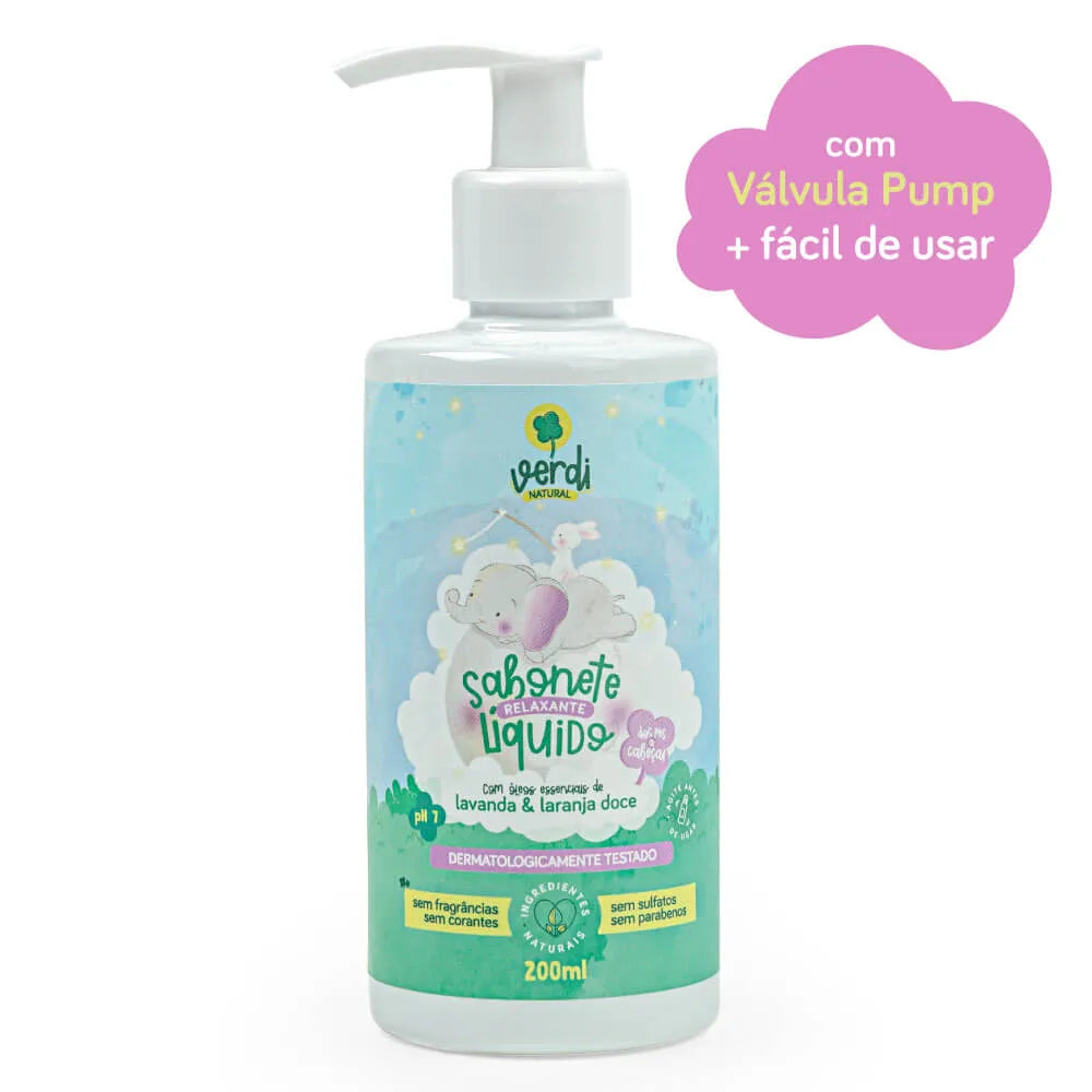 Sabonete Liquido e Shampoo Infantil Relaxante - Verdi Natural