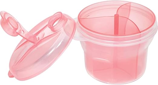 Pote Para Leite Em Pó Com Divisória Rosa - Buba