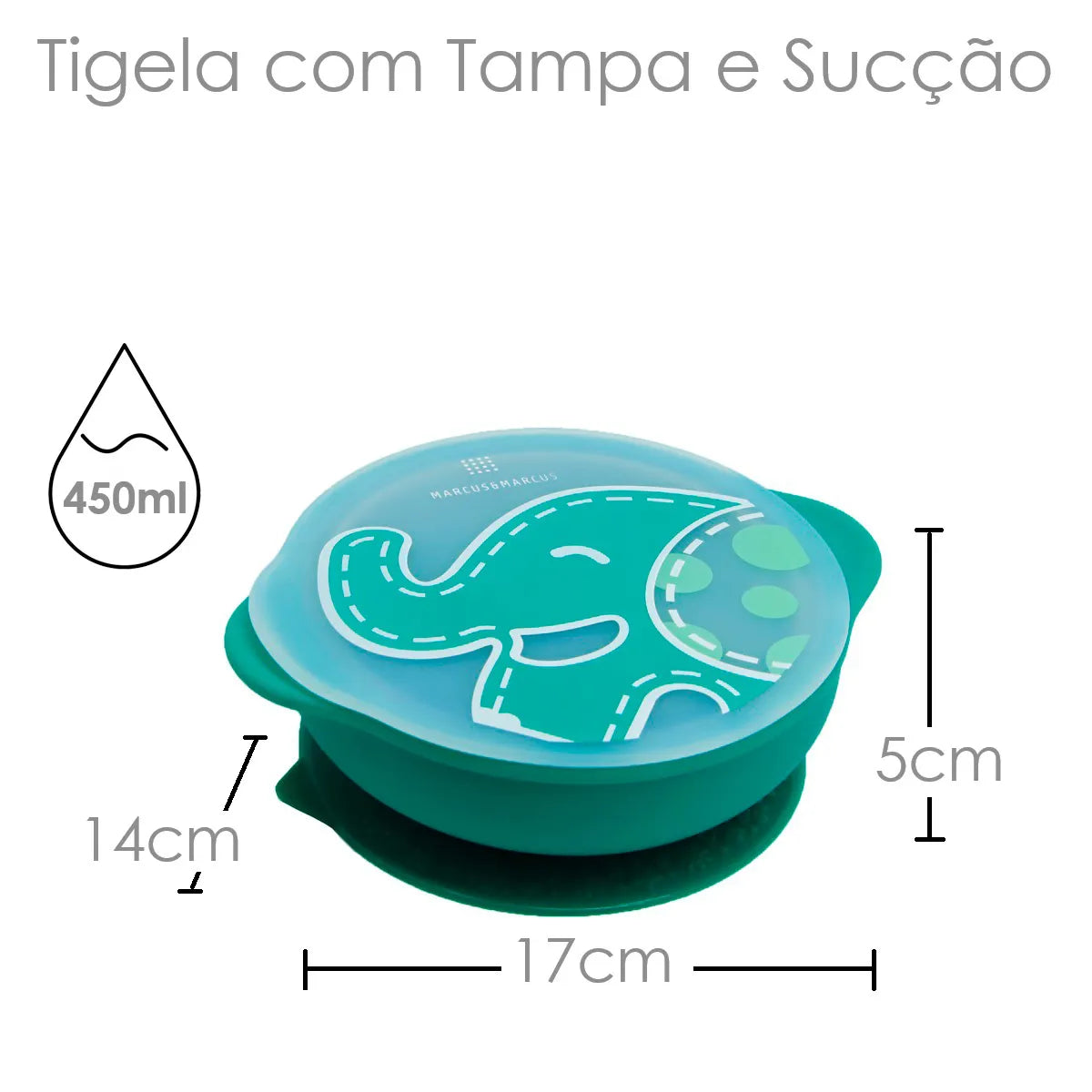 Tigela Com Sucção E Tampa - Marcus E Marcus - Eo