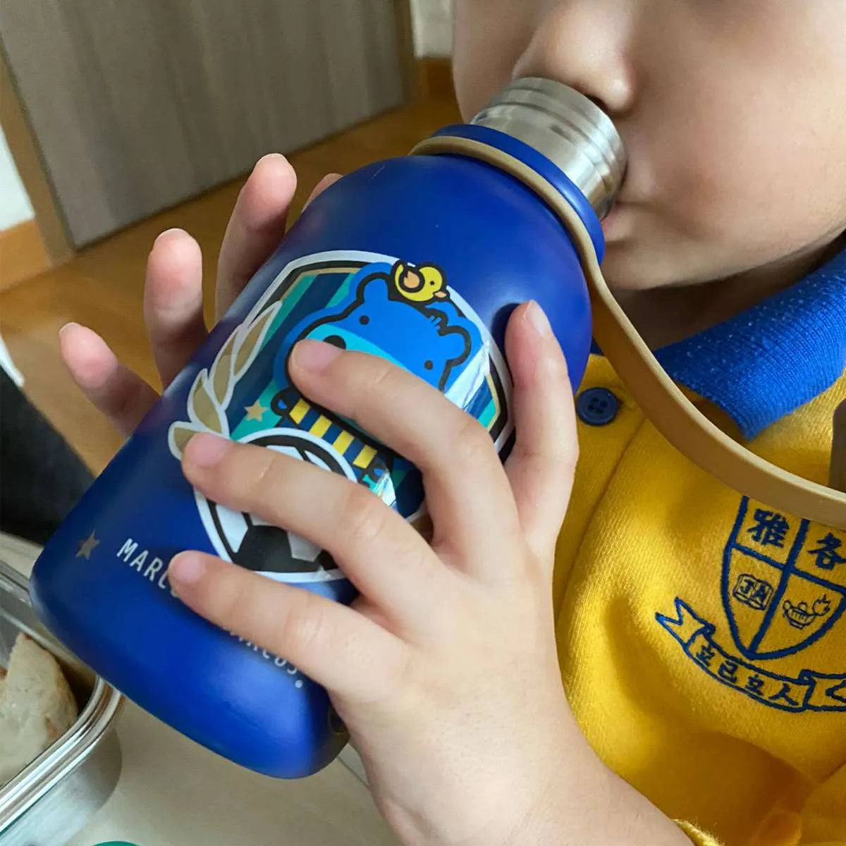 Garrafa Térmica em Inox Futebol 350ml - Marcus & Marcus