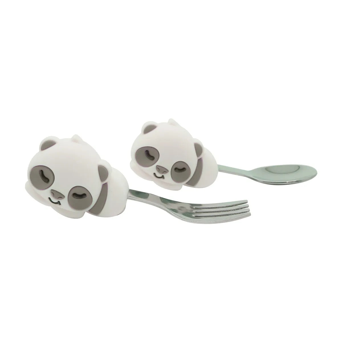 Primeiro Jogo De Colher E Garfo Com Inox Panda Pebble