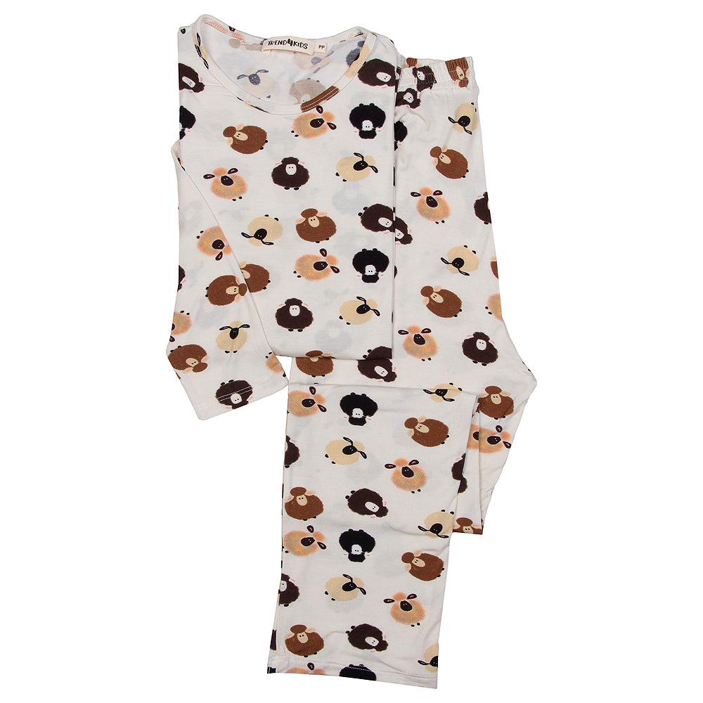 Pijama Longo Mãe Carneirinhos Tamanho - Trend4kids