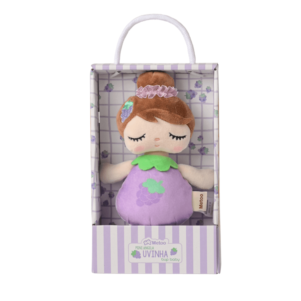 Boneca Mini Com Caixa Ângela Frutas Uvinha 20cm - Metoo
