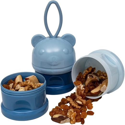 Potes Empilháveis Para Leite em Pó e Snack Azul - Buba