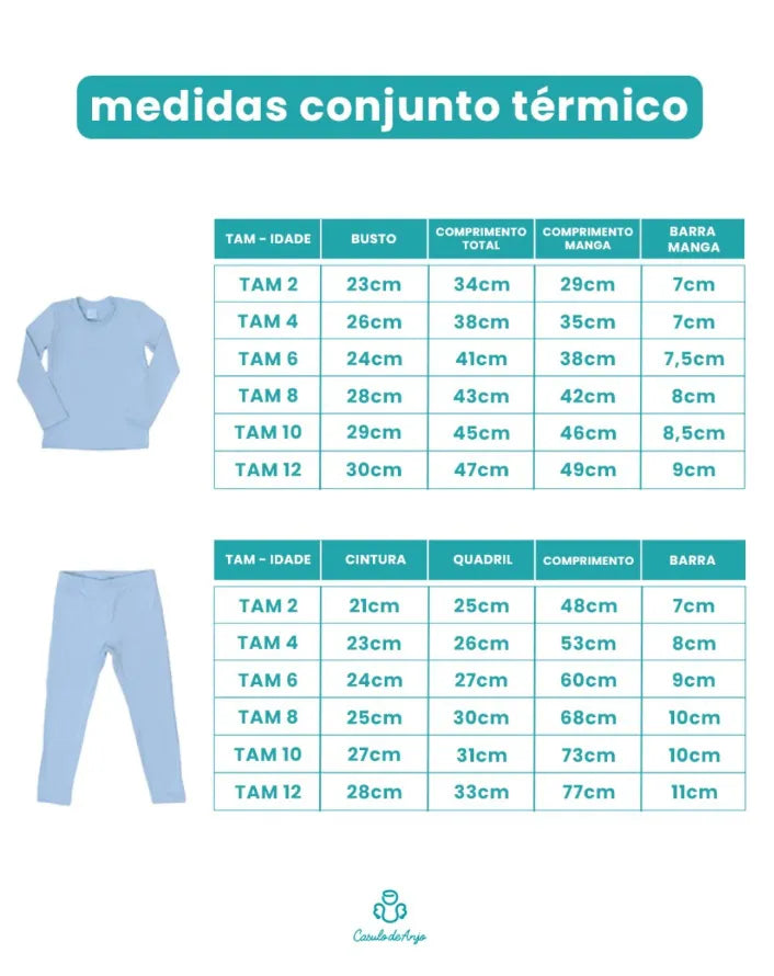 Conjunto Térmico Infantil Cinza - Casulo De Anjo