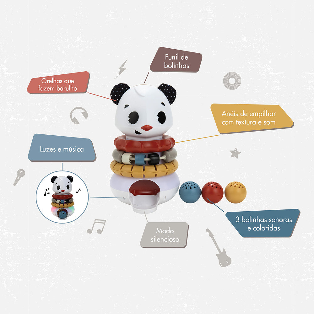 BRINQUEDO EMPILHAR 3EM1 ELET PANDA - TINY LOVE
