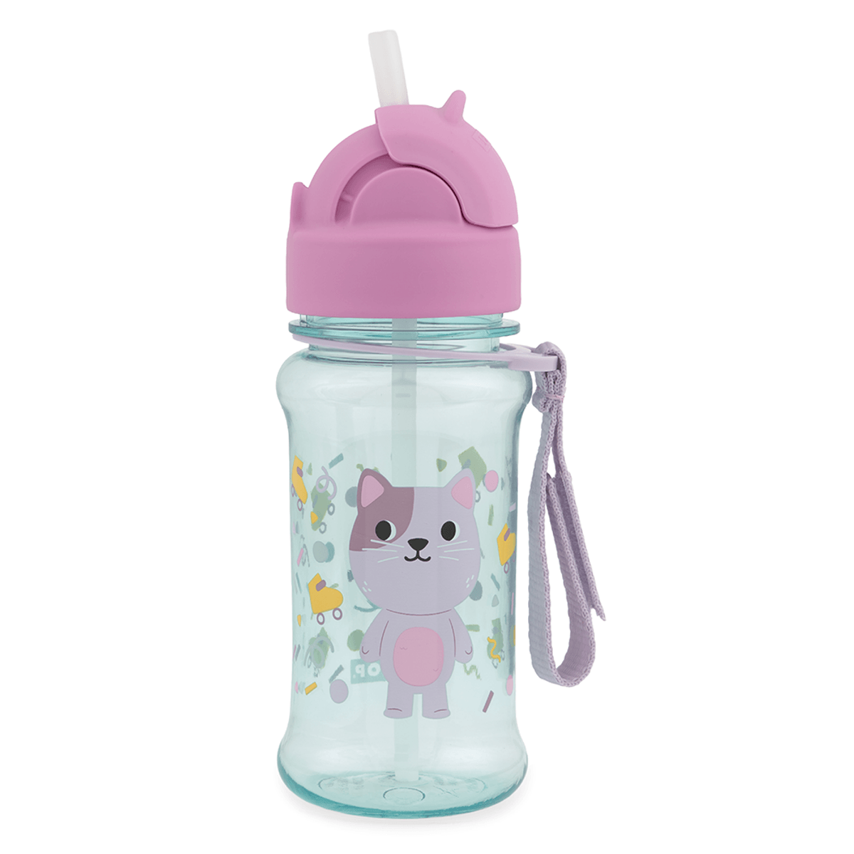 Garrafa Flip Tritan 355 ML Besties Gatinha - Sikp Hop