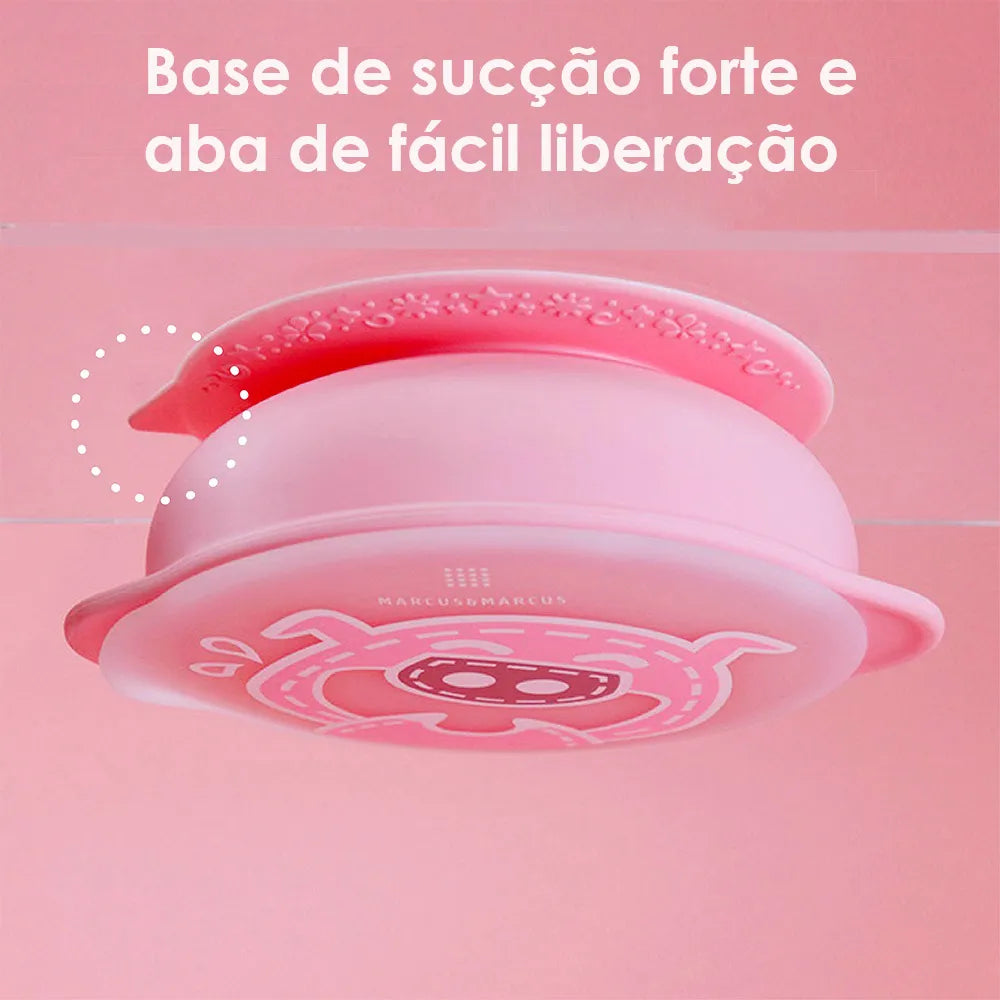 Tigela Com Sucção E Tampa - Marcus E Marcus - Porp