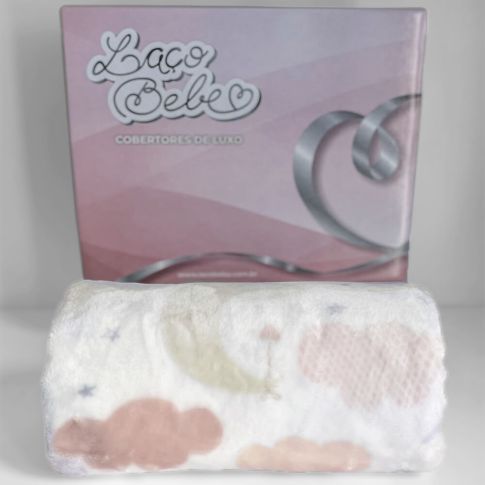 Cobertor Luxo Lua Zilu Rosa - Laço Bebê