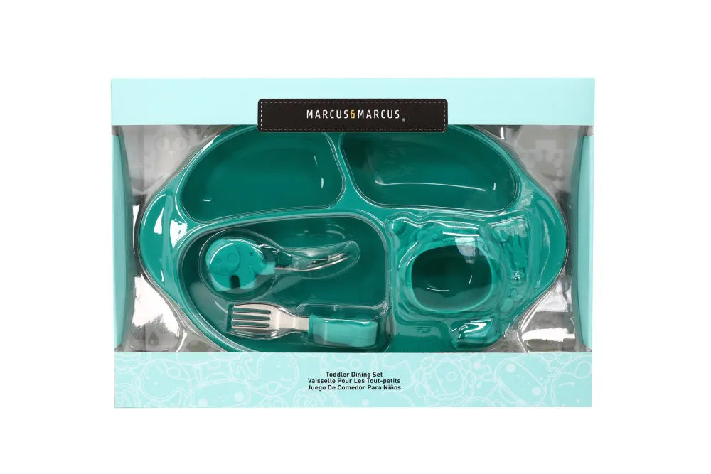 Kit Alimentação Prato C/4 Divisórias E Primeiro Garfo E Colher - Elefante Ollie