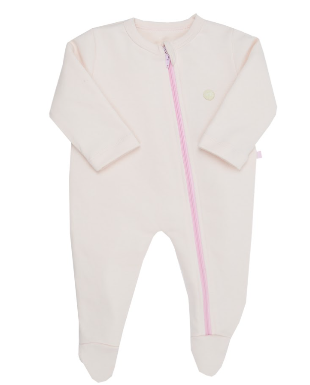 Macacão C/ Ziper Suedine Basics Rosa - Grow Up