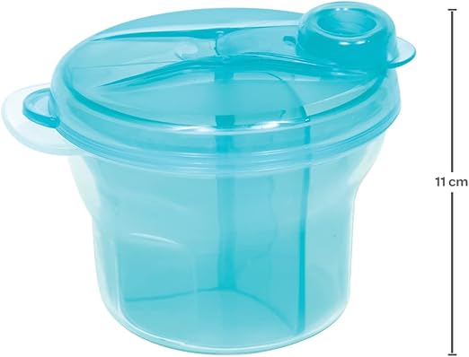 Pote Para Leite Em Pó Com Divisória Azul - Buba