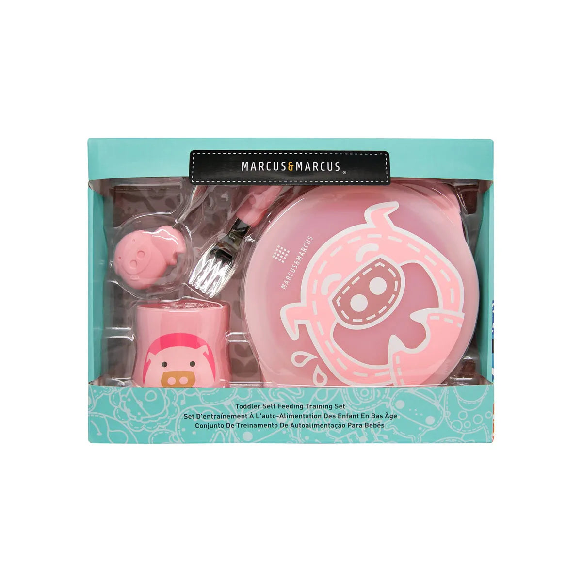 Kit de Alimentação com Copo Anatômico Porquinha Pokey - Marcus & Marcus