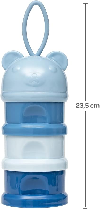 Potes Empilháveis Para Leite em Pó e Snack Azul - Buba