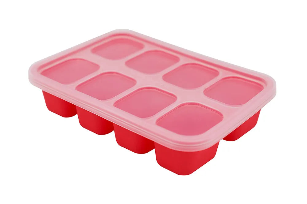 Forma para Congelar com 8 Cubos de 30ml Vermelho - Marcus e Marcus