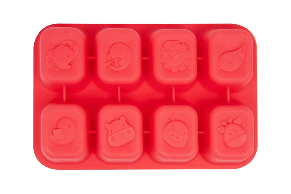 Forma para Congelar com 8 Cubos de 30ml Vermelho - Marcus e Marcus