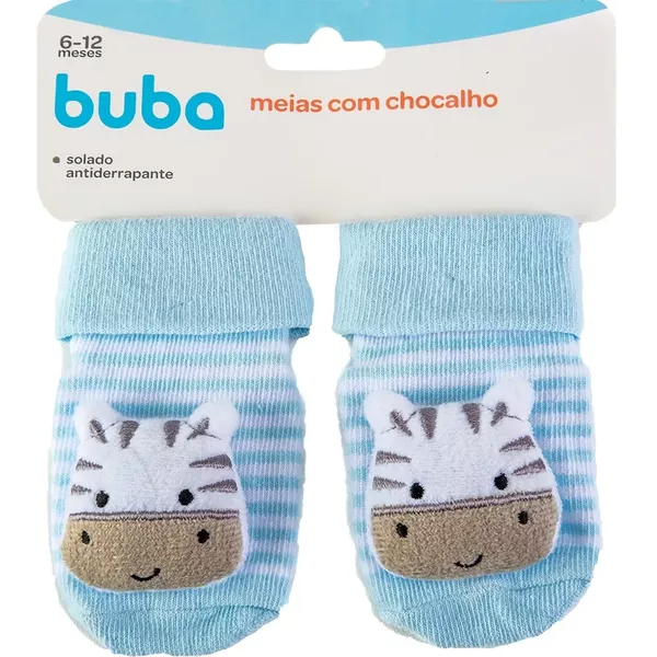 MEIAS ANTIDERRAPANTES COM CHOCALHO - BUBA ZOO