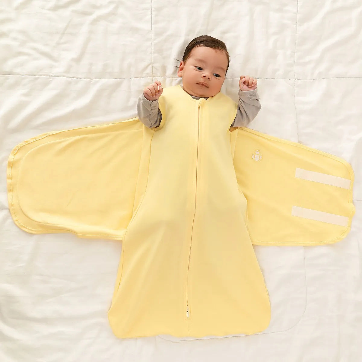 SACO DE DORMIR SWADDLE EM ALGODÃO EGÍPCIO - CASULO DE ANJO