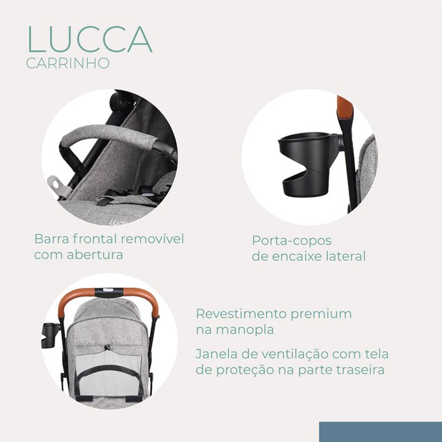 CARRINHO LUCCA CINZA - INFANTI