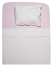 Kit Lençol de Berço Malha Poá Rosa - D'Bella For Baby