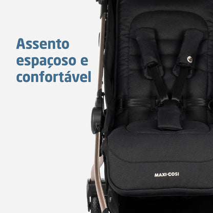 Carrinho Eva³ Essential Black Champagne - Maxi-Cosi
