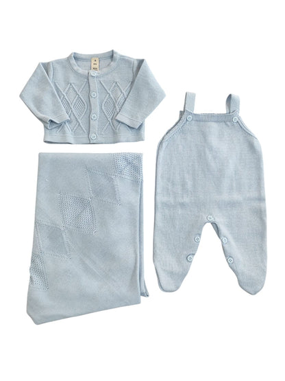Kit Maternidade Gaeta Azul Bebê RN - Mini Lady