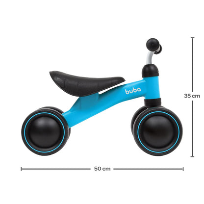 Bicicleta De Equilíbrio 4 Rodas Azul - Buba