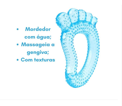 Mordedor Com Água Pezinho  Azul - Buba