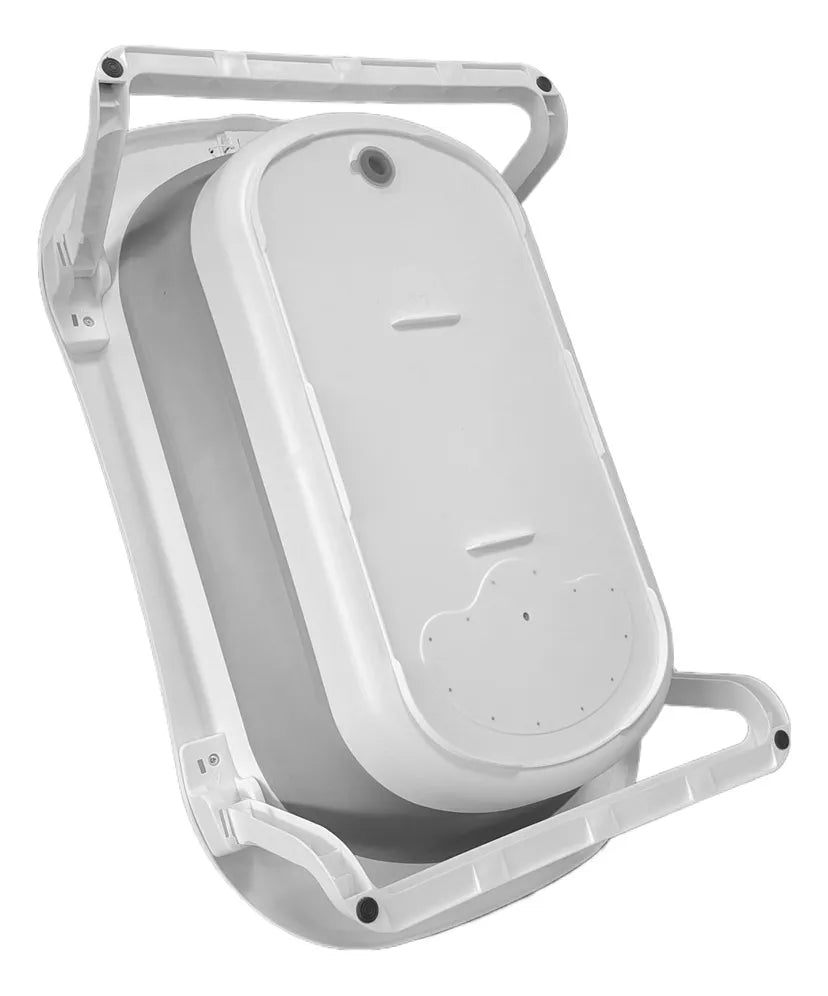 Banheira Bubbly Dobrável Com Suporte Cinza - Premium Baby