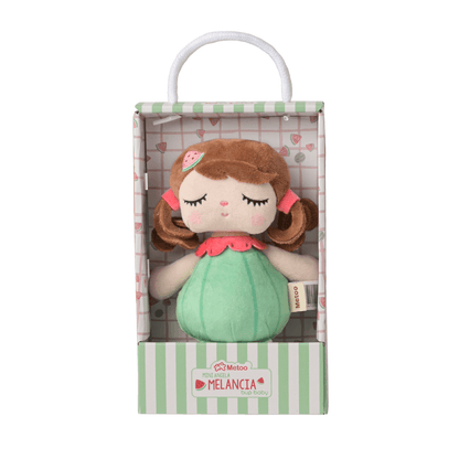 Boneca Mini  Com Caixa Ângela Frutas Melancia  20cm - Metoo