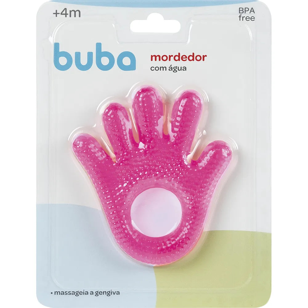 Mordedor Com Agua Mãozinha Rosa - Buba