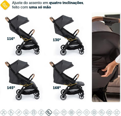 Carrinho Pact Pro Travel System Chumbo Shale - Joie