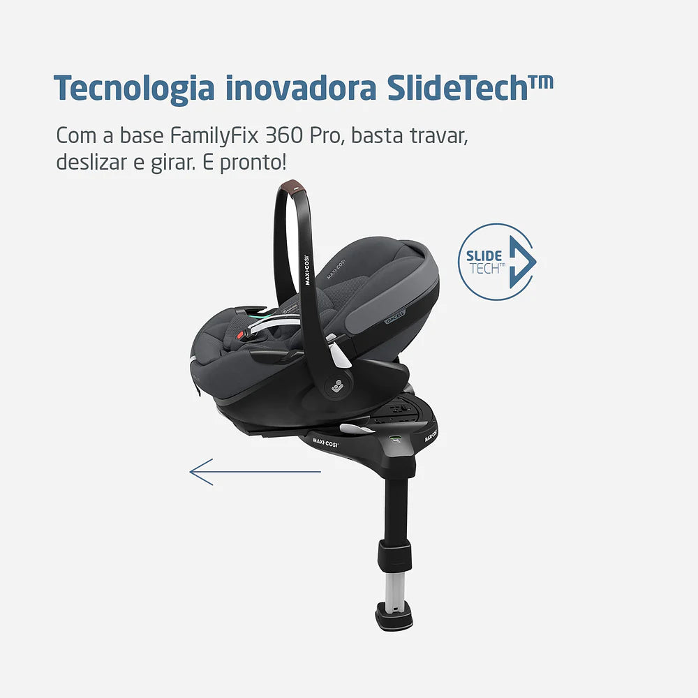 Bebê Conforto Pebble Pro Com Base Familyfix 360 Pro² Graphite - Maxi Cosi