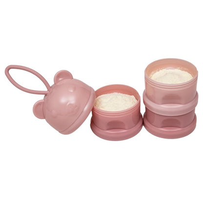 Potes Empilháveis Para Leite em Pó e Snack Rosa - Buba