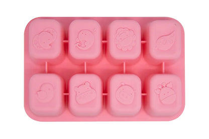 Forma para Congelar com 8 Cubos de 30ml Rosa - Marcus e Marcus